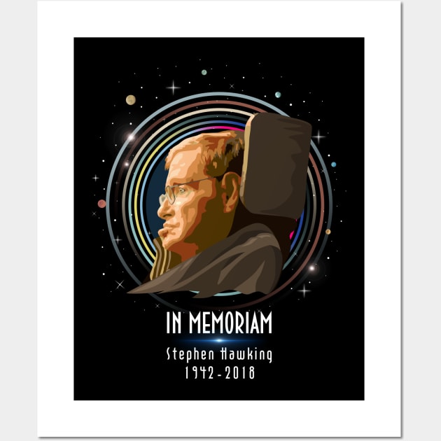 Im memoriam Stephen Hawking Wall Art by atizadorgris